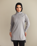 Essential Half-Zip Top Grey