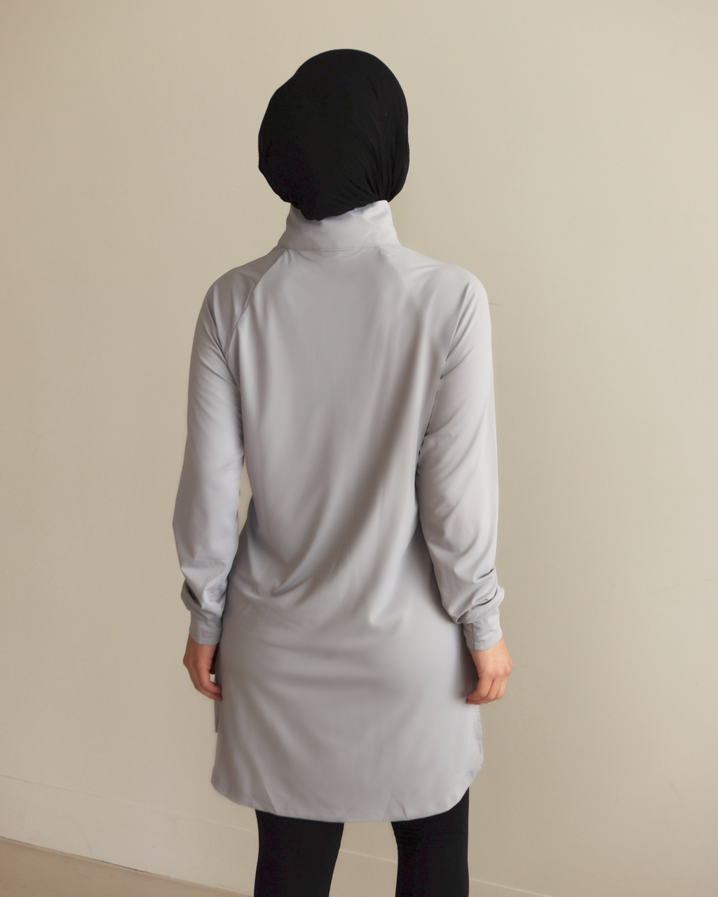 Essential Half-Zip Top Grey