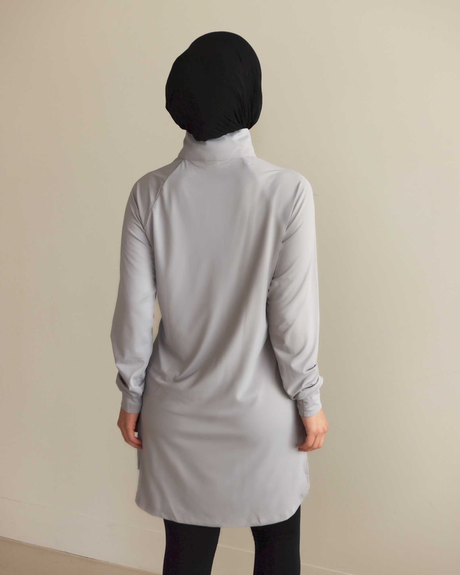 Essential Half-Zip Top Grey