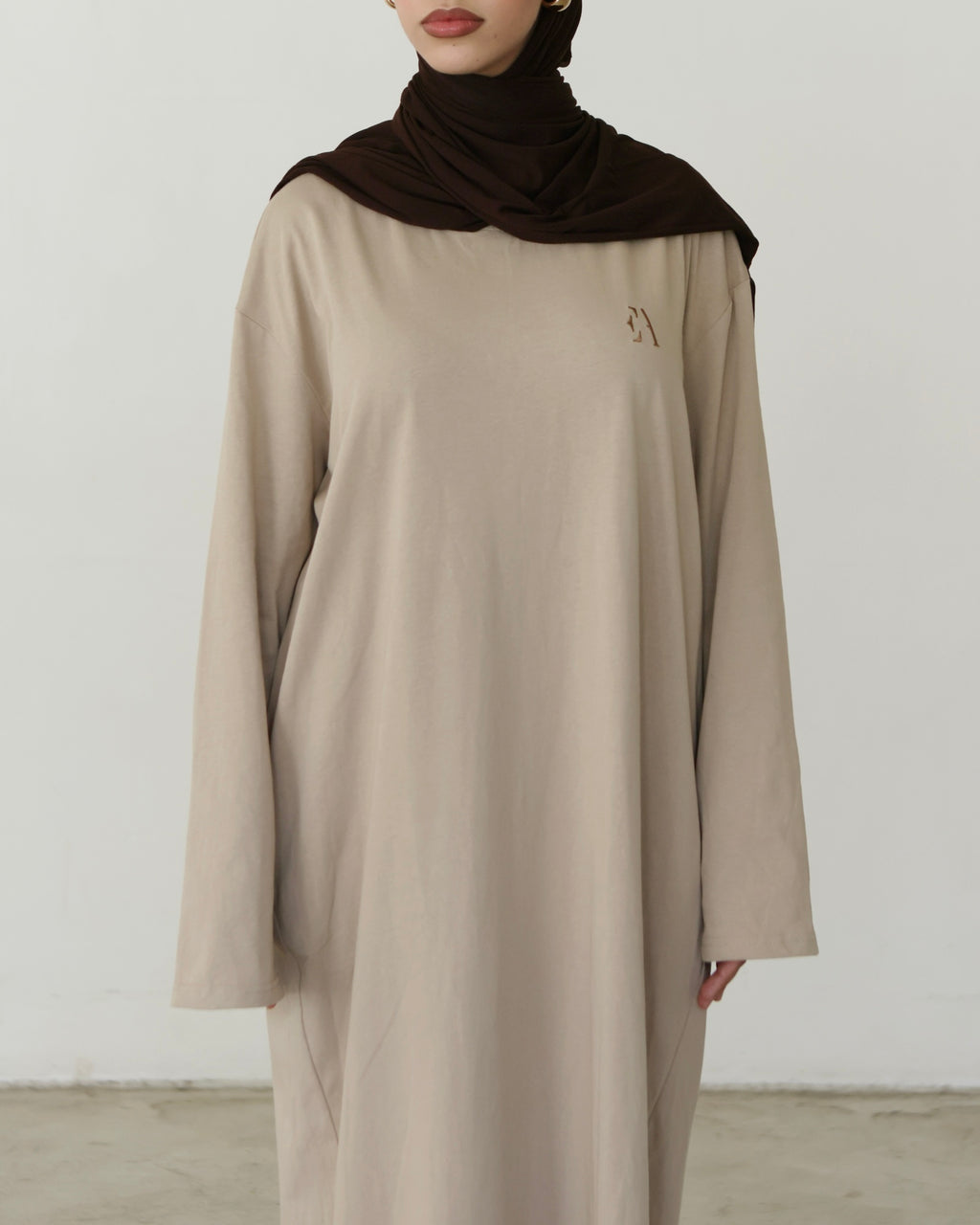 Essential T-shirt Dress Beige