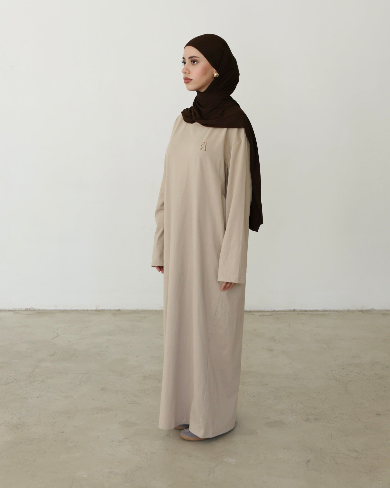 Essential T-shirt Dress Beige