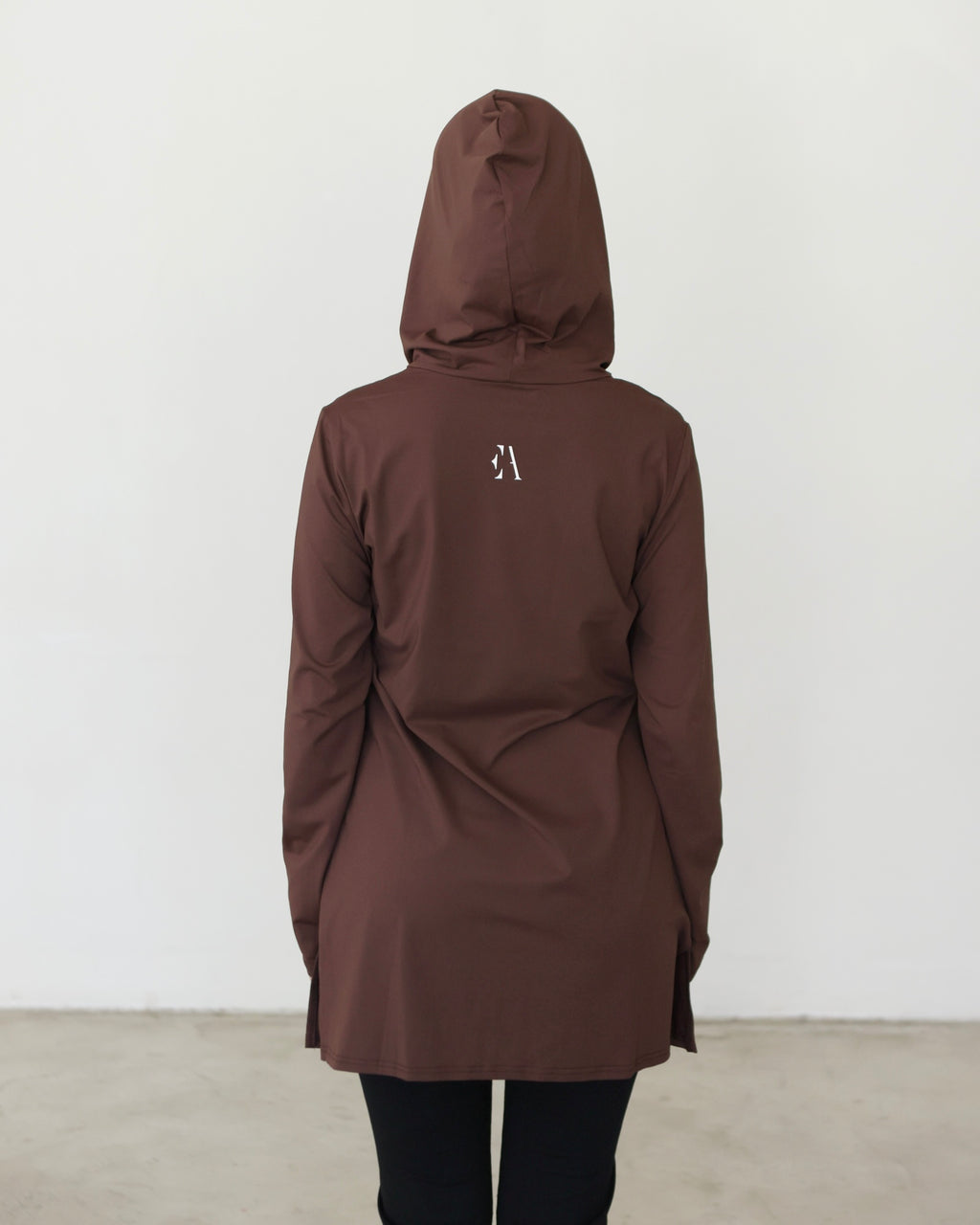 Active Hoodie Top Brown