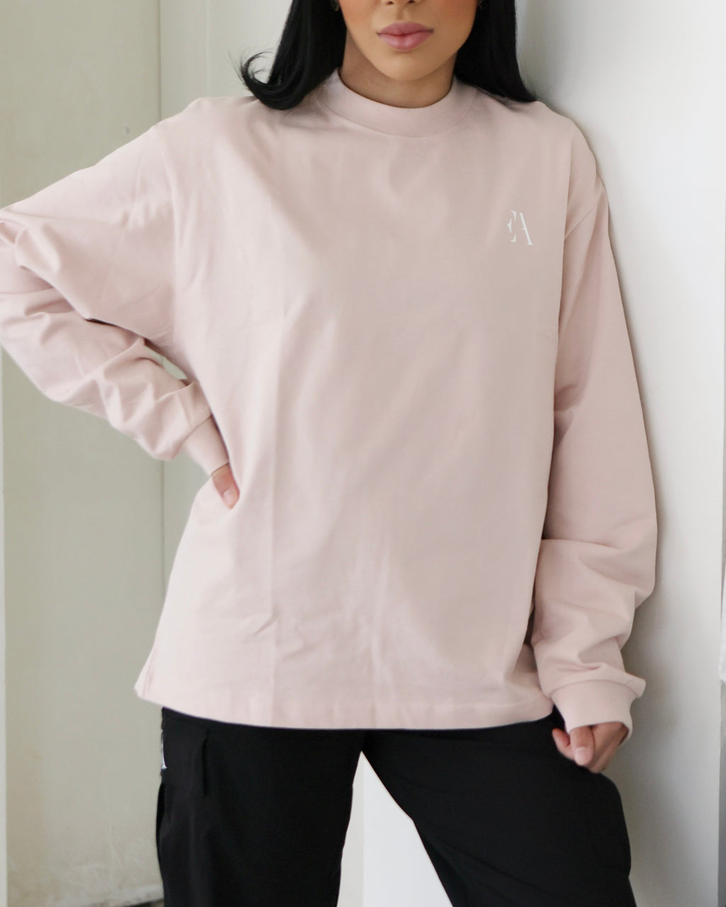 Relaxed Long Sleeve Top Pink